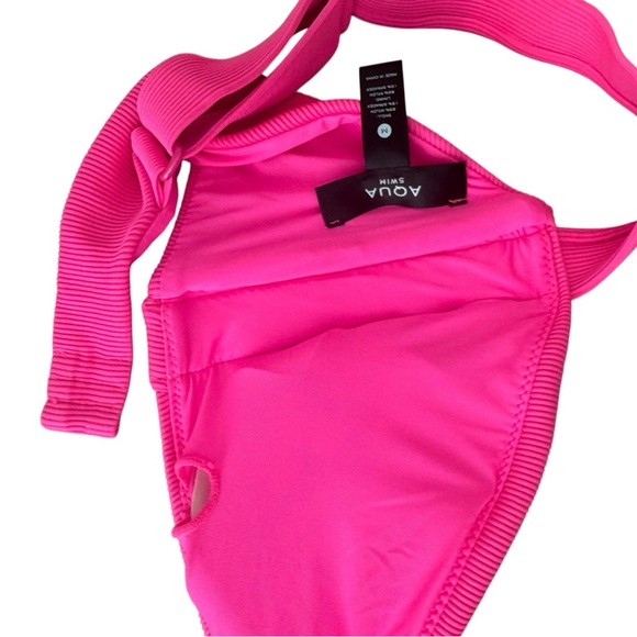 Aqua Pop Pink Sunset Boulevard Bikini Top Size Medium and Bottom Size Small - Picture 7 of 8